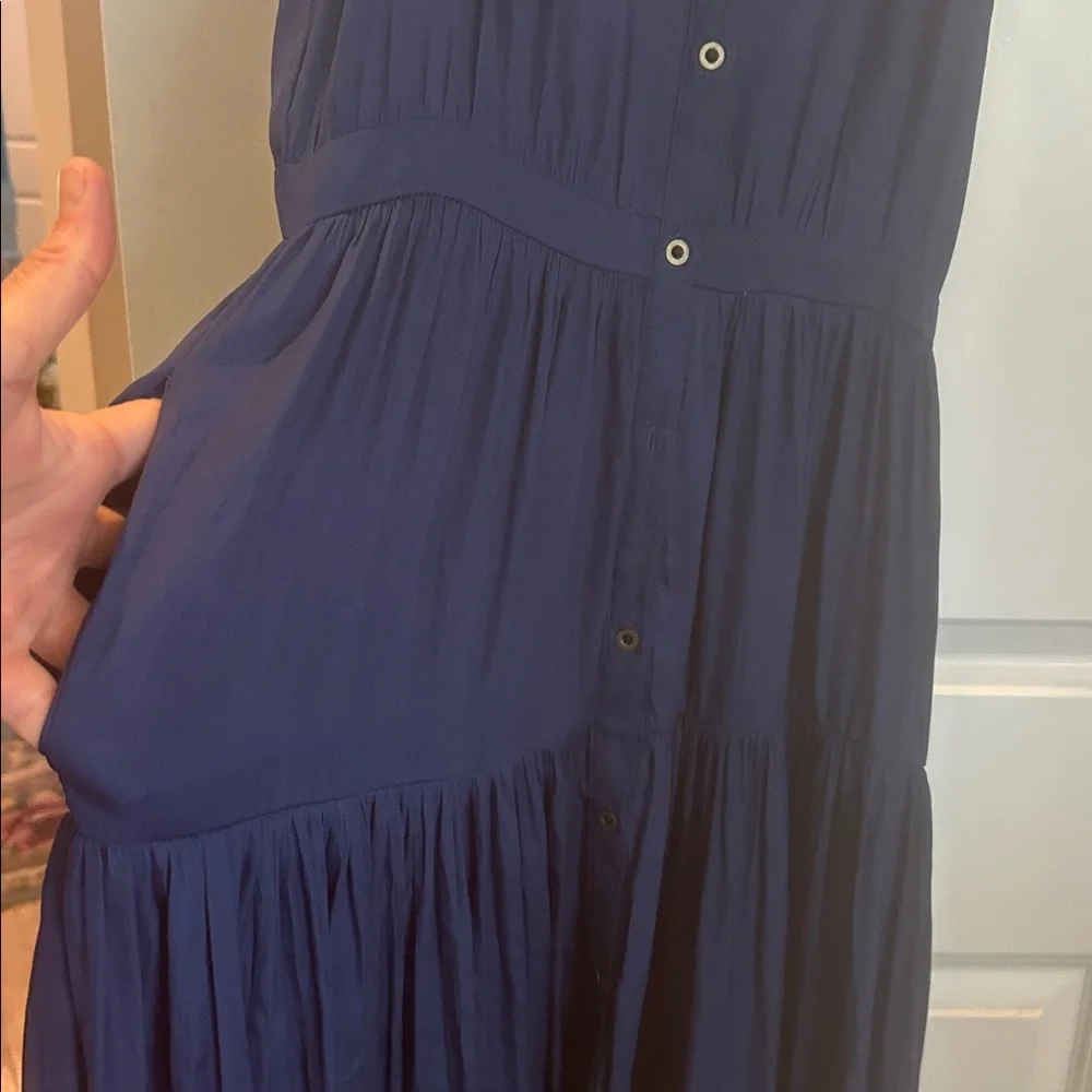 Banana Republic Navy Sleeveless Tiered Maxi Dress - Picture 3 of 7